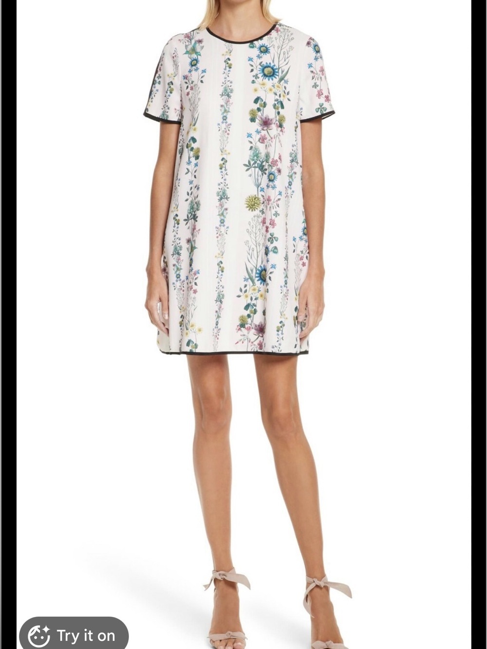 Ted Baker London Soffiah Floral Shift Dress 6